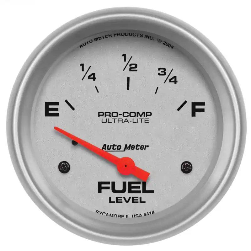 Autometer Ultra-Lite 66.7mm Short Sweep Electronic 0 E/90 F Fuel Level Gauge (ATM4414)