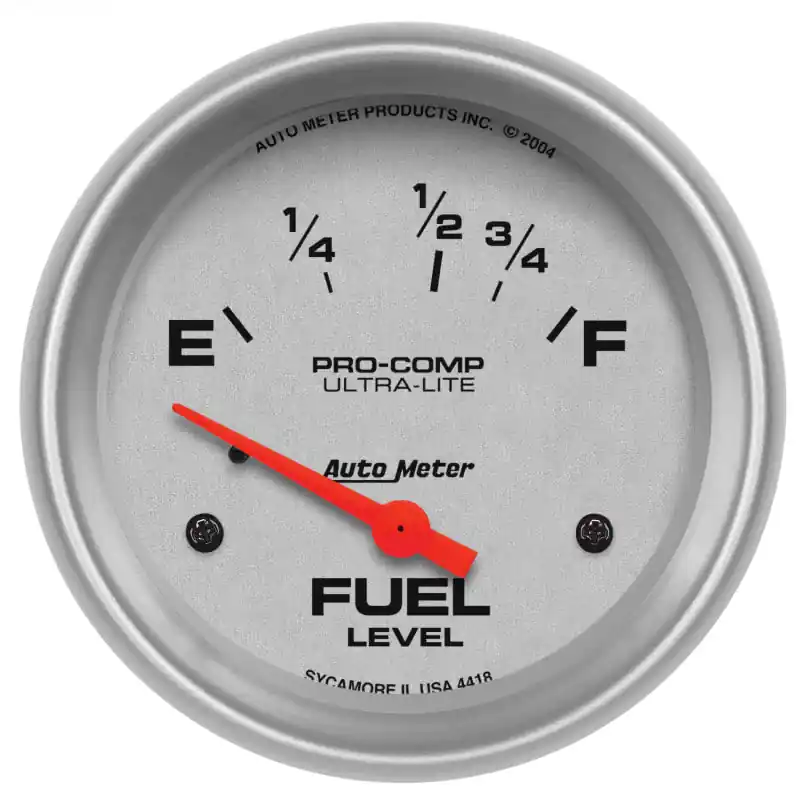 AutoMeter Gauge Fuel Level 2-5/8in. 16 Ohm(e) to 158 Ohm(f) Elec Ultra-Lite (ATM4418)