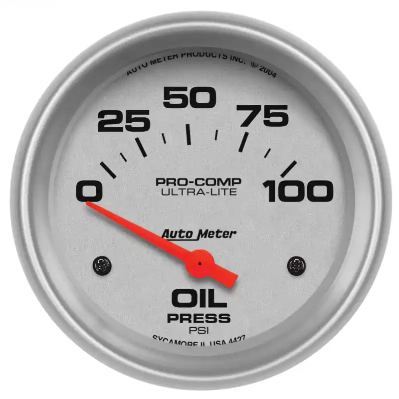 Autometer Ultra-Lite 66.7mm Short Sweep Electronic 0-100 PSI Oil Pressure Gauge (ATM4427)