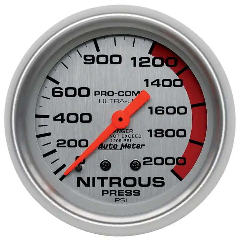 AutoMeter Gauge Nitrous Pressure 2-5/8in. 2000PSI Mechanical Ultra-Lite (ATM4428)