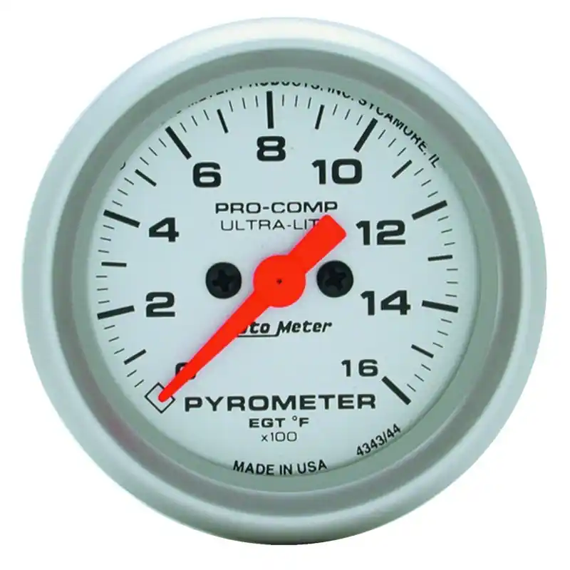 Autometer Ultra-Lite 60mm 0-1600 Deg F Digital Stepper Motor Electronic EGT Gauge (ATM4444)