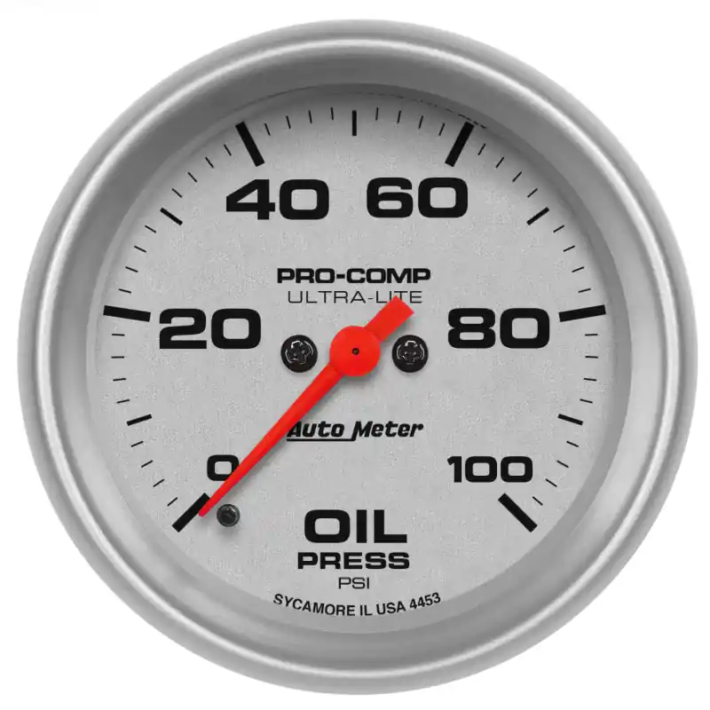 Autometer Ultra-Lite 66.7mm Full Sweep Electronic 0-100 PSI Oil Pressure Gauge (ATM4453)