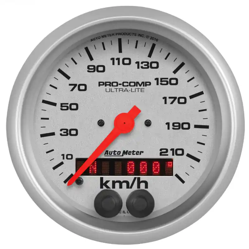 Autometer Ultra-Lite 3-3/8in. 0-225KM/H (GPS) Speedometer Gauge (ATM4480-M)