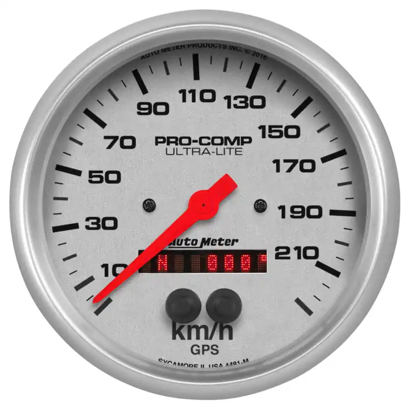 Autometer Ultra-Lite 5in. 225KM/H (GPS) Speedometer Gauge (ATM4481-M)