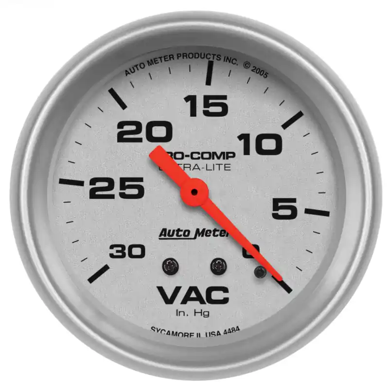 AutoMeter Gauge Vacuum 2-5/8in. 30Inhg Mechanical Ultra-Lite (ATM4484)