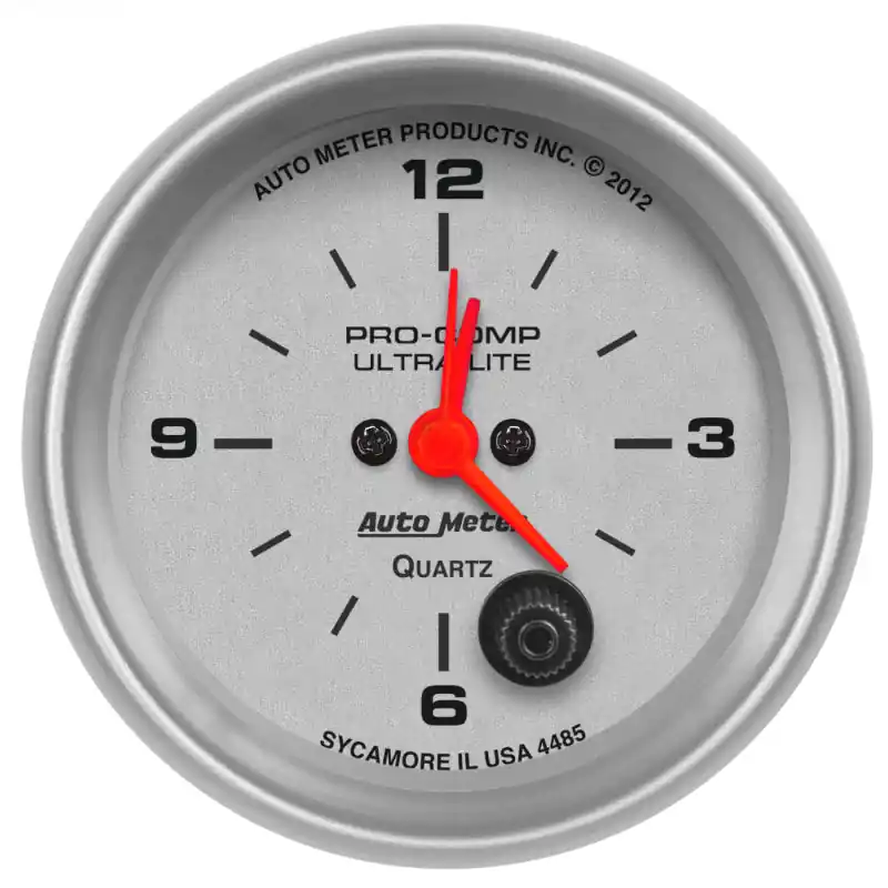 Autometer Ultra-Lite 66.7mm 12V Short Sweep Electronic Clock (ATM4485)