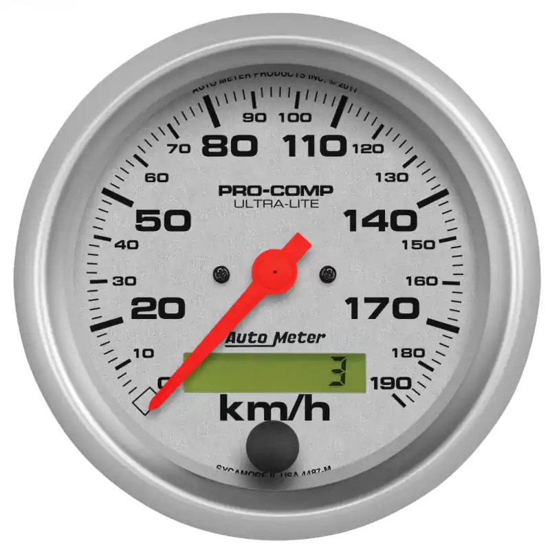 Autometer Ultra-Lite 3-3/8in Electronic 190 KPH Speedometer (ATM4487-M)