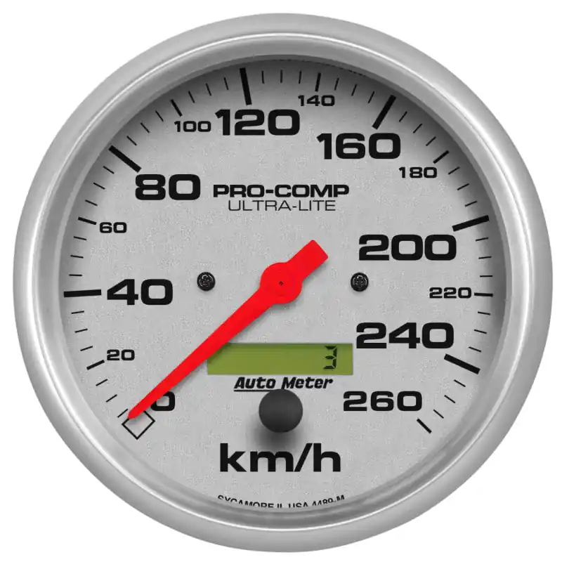 Autometer Ultra-Lite 5 inch 260 KPH In Dash Speedo (ATM4489-M)