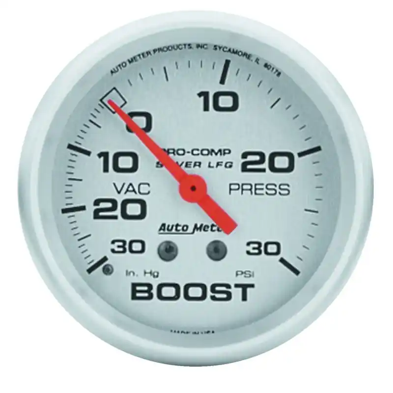 Autometer Ultra-Lite 66.7mm 30 PSI Mechanical Boost Gauge (ATM4603)