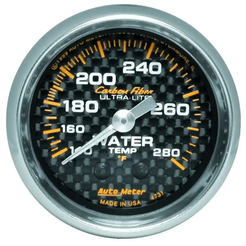 Autometer Carbon Fiber 52mm WaterTemperature Gauge (ATM4731)