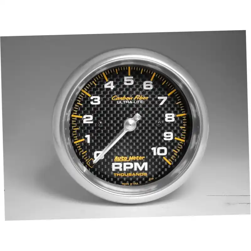 Autometer Carbon Fiber 3 3/8 10000 RPM In-Dash Tachometer (ATM4798)