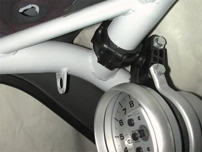 AutoMeter Gauge Mount Roll Pod For 1.625in. Roll Cage Fits 5in. Pedestal Tach Black (ATM48005)