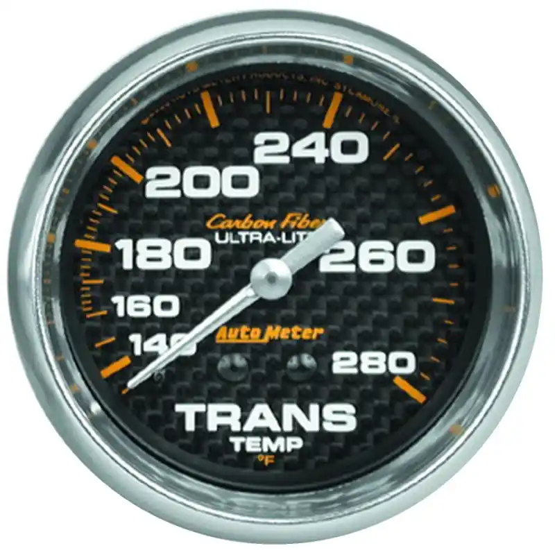 Autometer Ultra-Lite Carbon Fiber 2-5/8in Transmission Temp 140-280 Deg F (ATM4851)