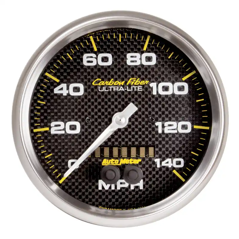 Autometer Ultra-Lite Carbon Fiber 5in 140 MPH In-Dash Full Sweep GPS Speedometer (ATM4881)