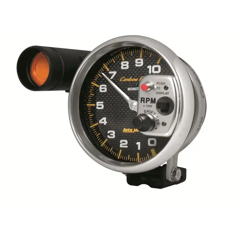Autometer Carbon Fiber Series 5-inch Tachometer w/ Shift Light (Different Discount Structure -12%) (ATM4899)