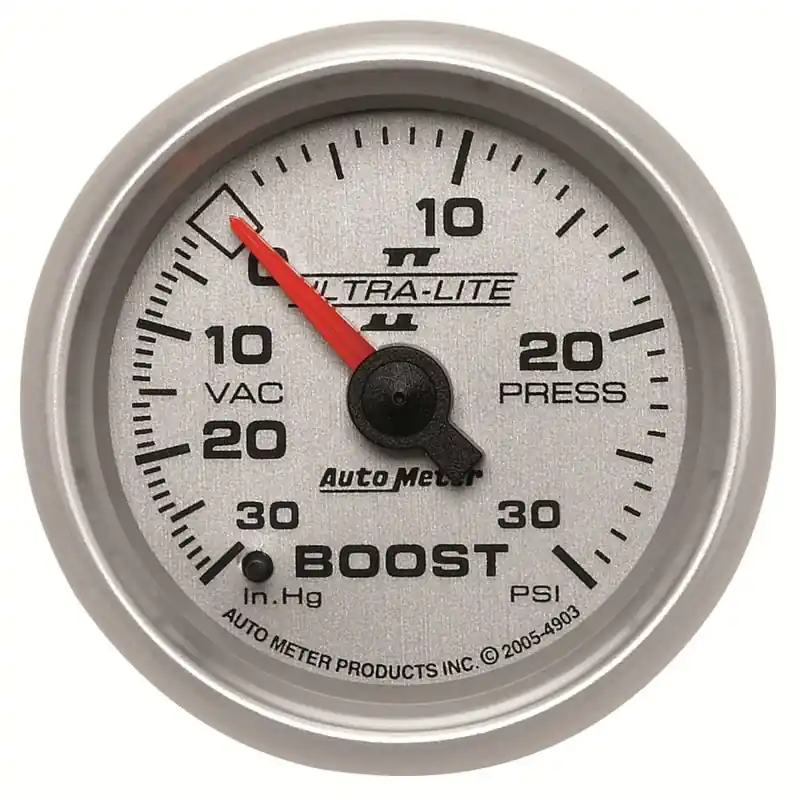 Autometer Ultra-Lite II 52mm 30 PSI Mechanical Boost Gauge (ATM4903)
