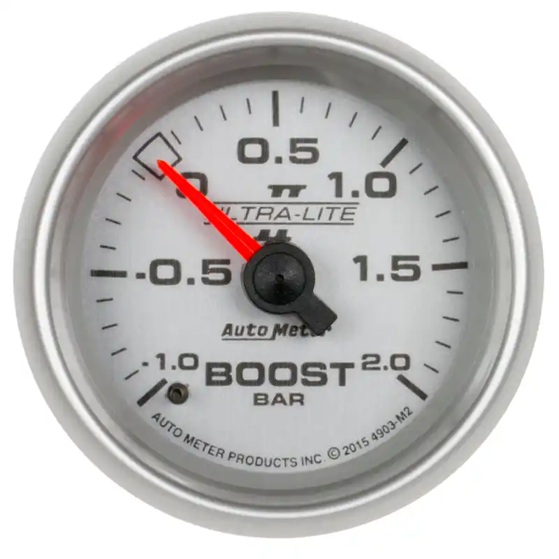 Autometer Ultra-Lite II Gauge Vac/Boost 2 1/16in -1 - +2 Bar Mechanical Ultra-Lite II (ATM4903-M2)