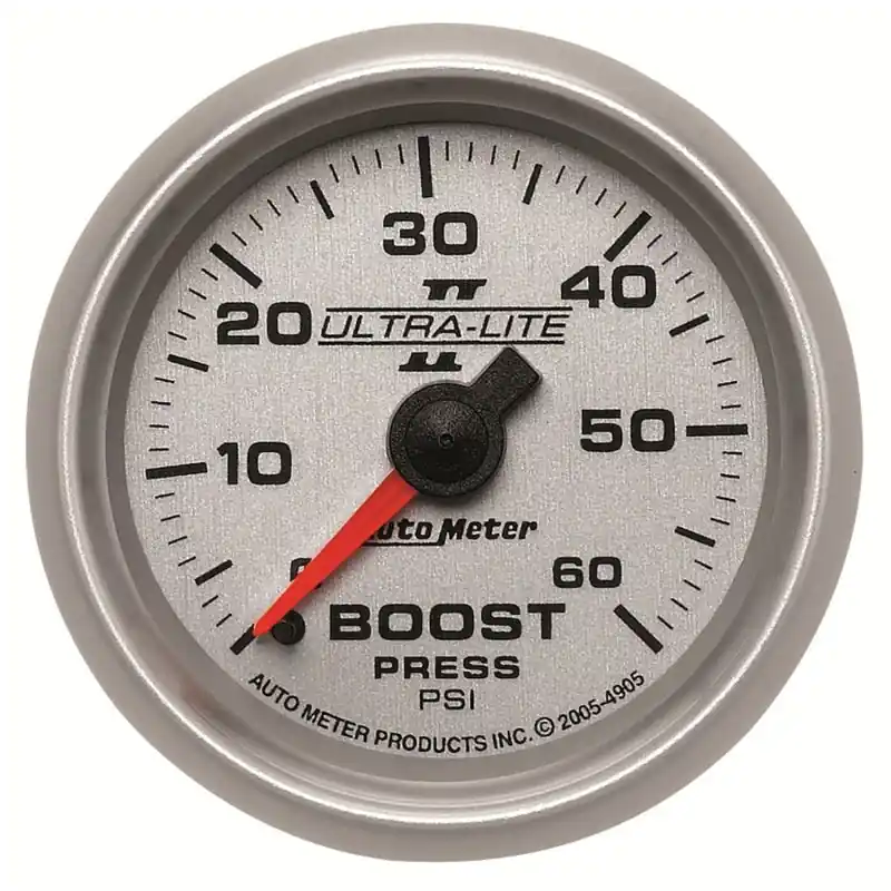 Autometer Ultra-Lite II 52mm 0-60 PSI Mechanical Boost Gauge (ATM4905)
