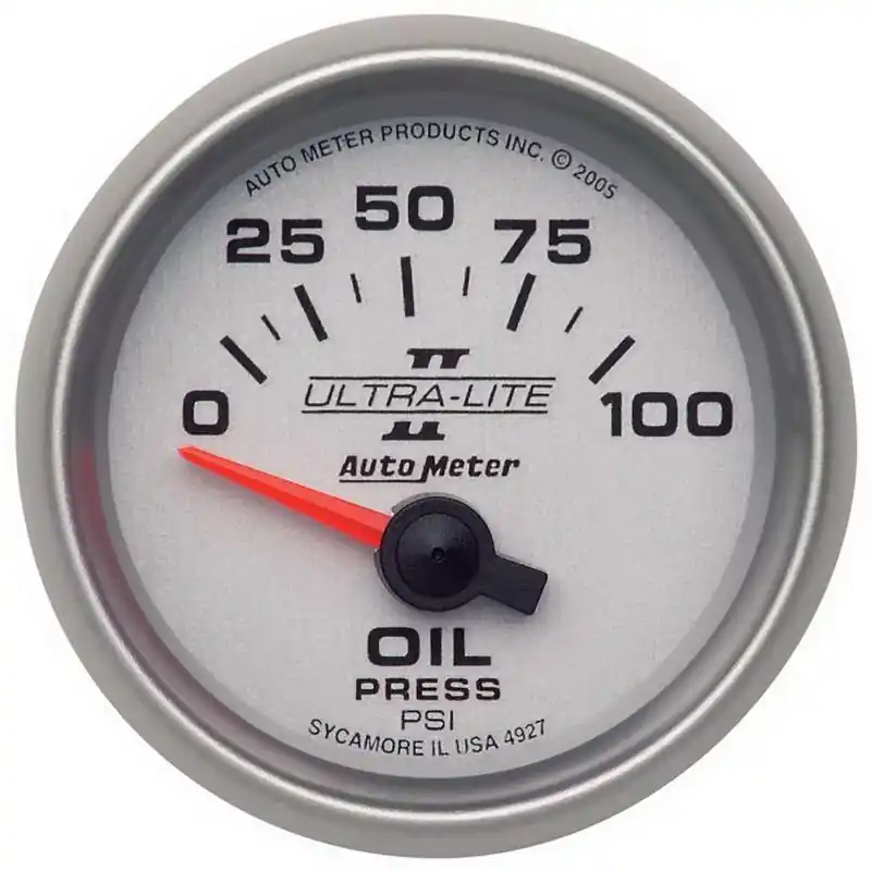 Autometer Ultra-Lite II 52mm 0-100 PSI Electrical Oil Pressure Gauge (ATM4927)