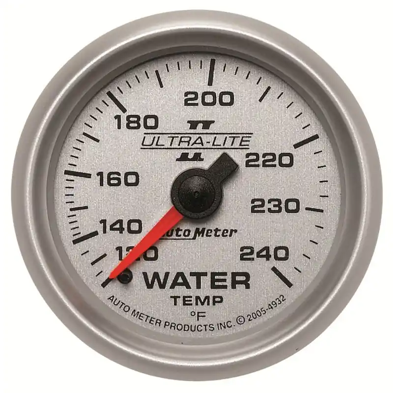 Autometer Ultra-Lite II 52mm 120-240 Deg F Mechanical Water Temp Gauge (ATM4932)