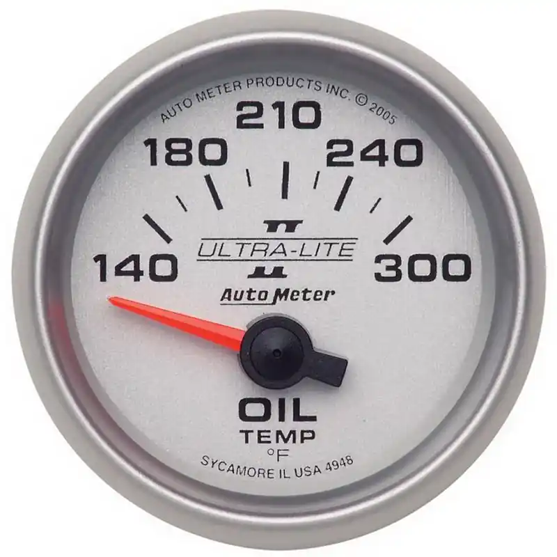 Autometer Ultra-Lite II 52mm 140-300 Deg F Electric Oil Temp Gauge (ATM4948)
