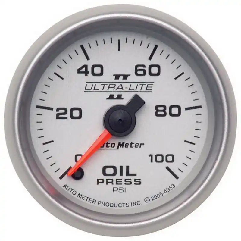 Autometer Ultra-Lite II 52mm 0-100 psi Full Sweep Electric Oil Pressure Gauge (ATM4953)