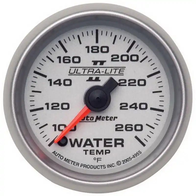Autometer Ultra-Lite II 52mm 100-260 Deg F Full Sweep Electric Water Temperature Gauge (ATM4955)