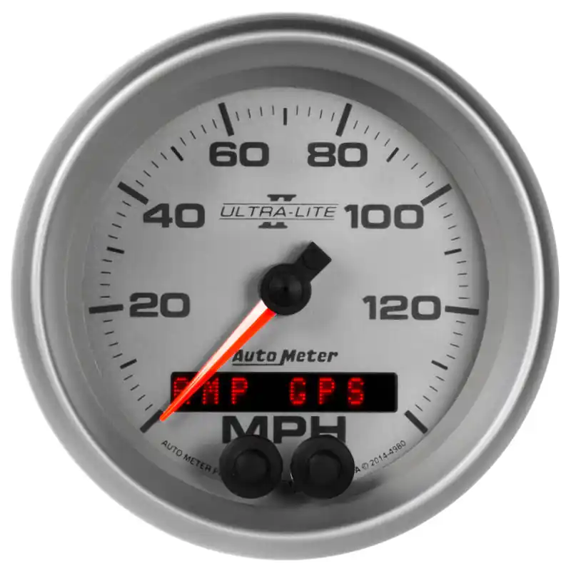 Autometer Ultra-Lite II 3-3/8in 0-140MPH In-Dash Electronic GPS Programmable Speedometer (ATM4980)