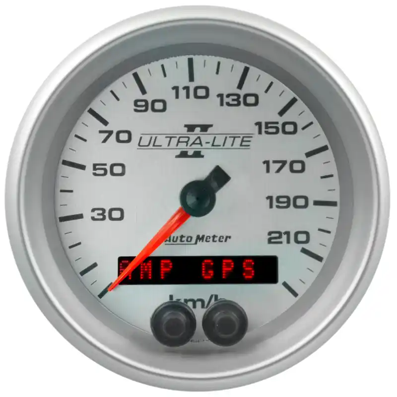 Autometer Ultra-Lite II 3-3/8in. 225KM/H (GPS) Speedometer Gauge (ATM4980-M)