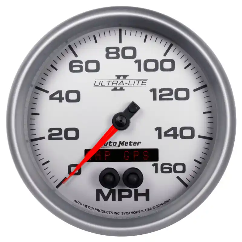 Autometer Ultra-Lite II 5in 0-140MPH In-Dash Electronic GPS Programmable Speedometer (ATM4981)