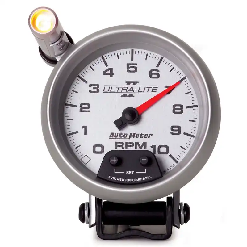 Autometer Ultra-Lite II 3-3/4in 10000 RPM Pedestal Mount Mini-Monster Tachometer (ATM4990)