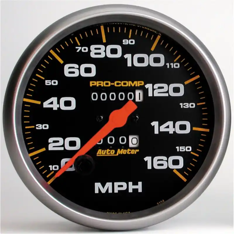 AutoMeter Gauge Speedometer 5in. 160MPH Mechanical Pro-Comp (ATM5154)