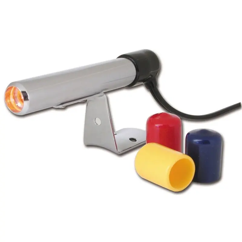 Autometer Shift Light - Amber LED - Pedestal - Chrome Quick-Lite Shift-Lite (ATM5329)