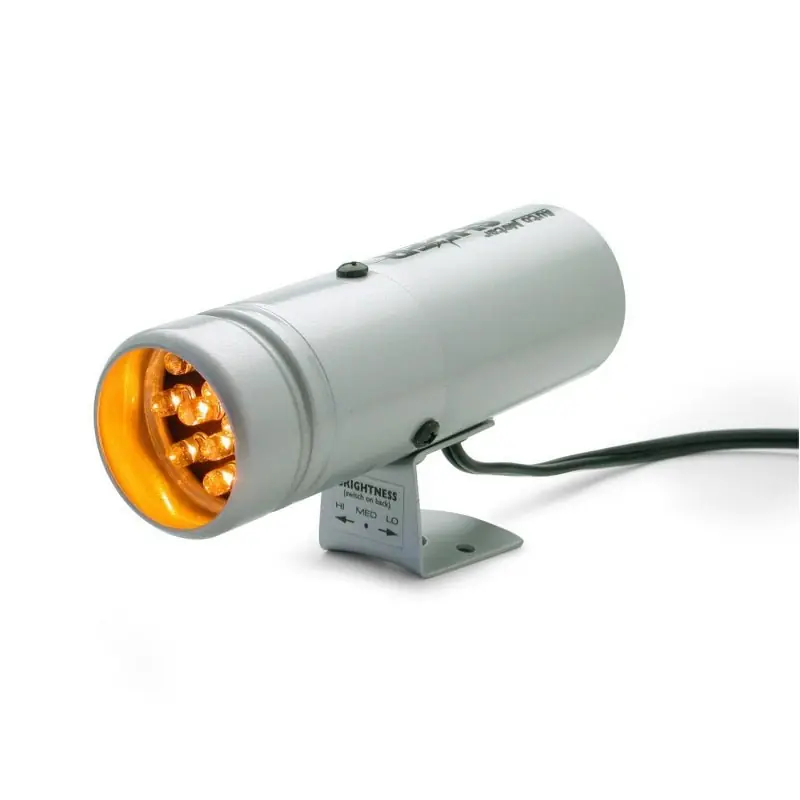 Autometer 12 Amber LED Super-Lite Shift Light Silver (ATM5333)