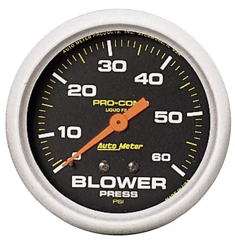 Autometer Blower Pressure w/ Memory 60PSI Liquid Filled Mechanical Boost Gauge (ATM5403)