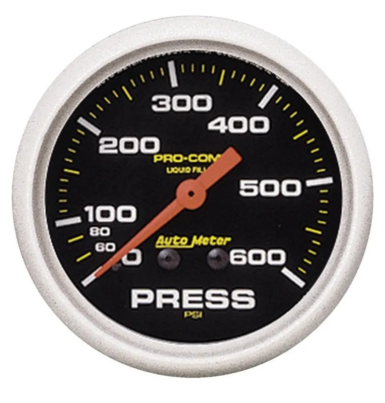 Autometer 2-5/8in Pro-Comp Liquid Filled Mechanical 600 PSI Pressure Gauge (ATM5425)
