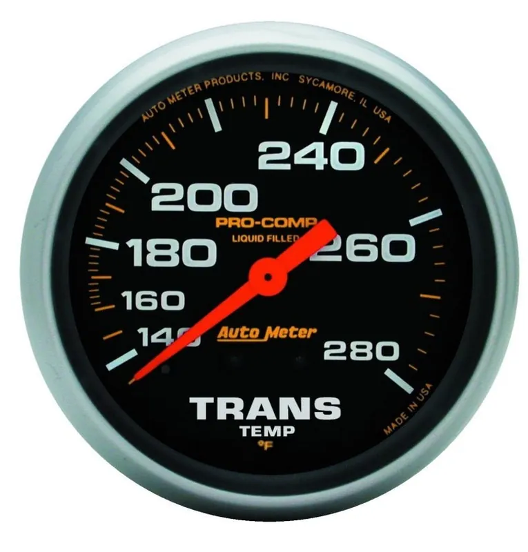 Autometer Liquid Filled Mechanical 66.7mm 140-280 deg F Termperature Gauge Includes 8 ft Tubing (ATM5451)