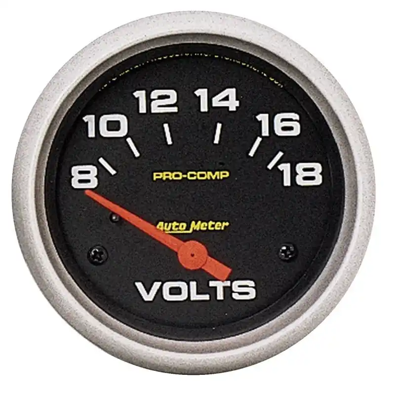 Autometer Pro Comp 8-18 Volts Short Sweep Electronic Voltmeter Gauge (ATM5492)