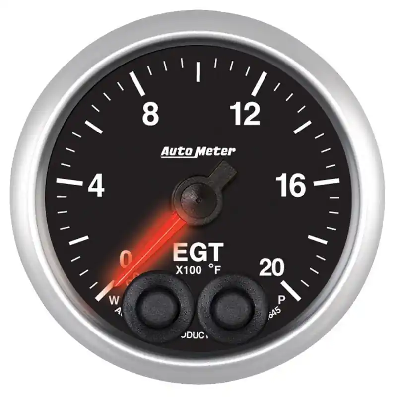 Autometer Elite 52mm 0-2000 Deg F Full Sweep Electronic Exhuast Gas Temperature Gauge (ATM5645)