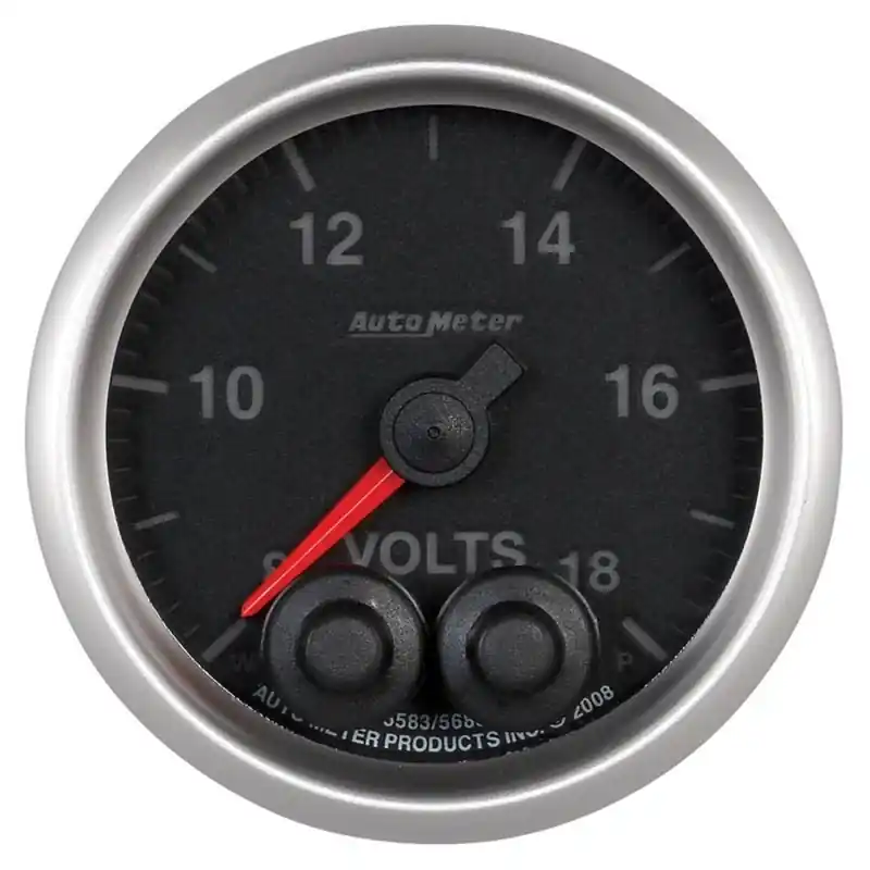 Autometer Elite 52.4mm Peak & Warn w/ Electronic Control 8-18 Volt Voltmeter (ATM5683)