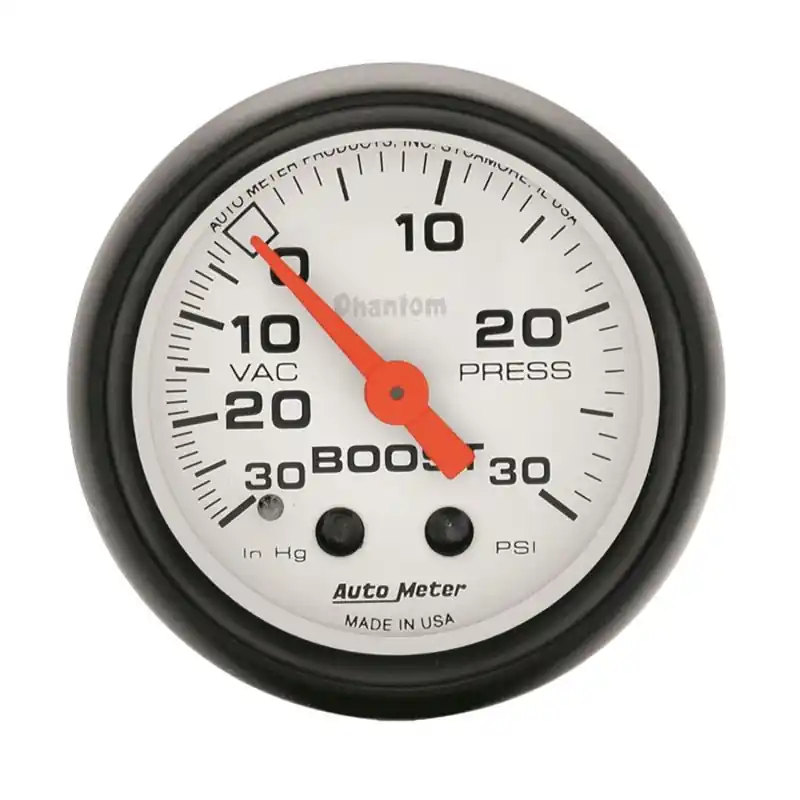 Autometer Phantom 52mm 30 PSI Mechanical Boost Gauge (ATM5703)