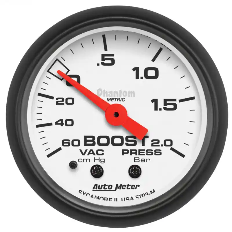 Autometer Phantom 2-1/16in 60CM/HG - 2.0 Bar - Mechanical Gauge (ATM5703-M)