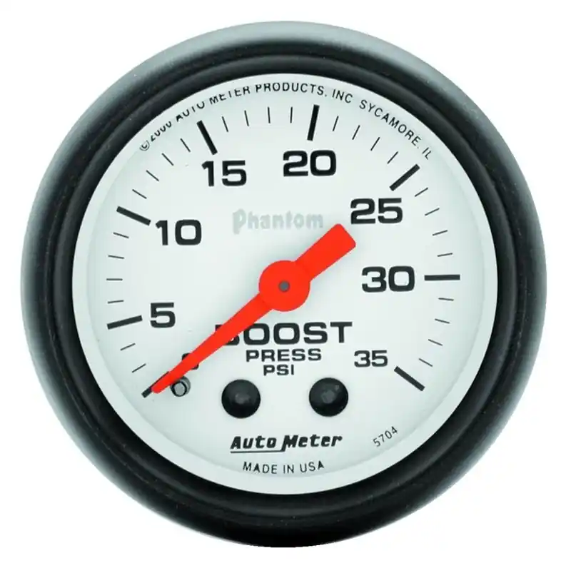 Autometer Phantom 52mm 35 PSI Mechanical Boost Gauge (ATM5704)