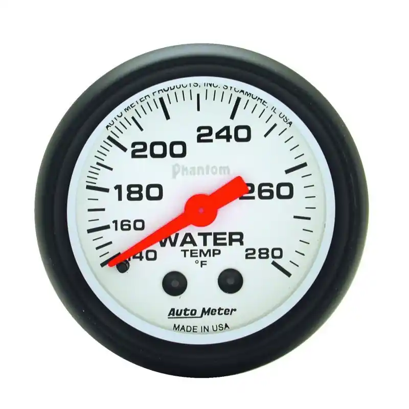 Autometer Phantom 52mm 140-280 Deg F Mechanical Water Temp Gauge (ATM5731)