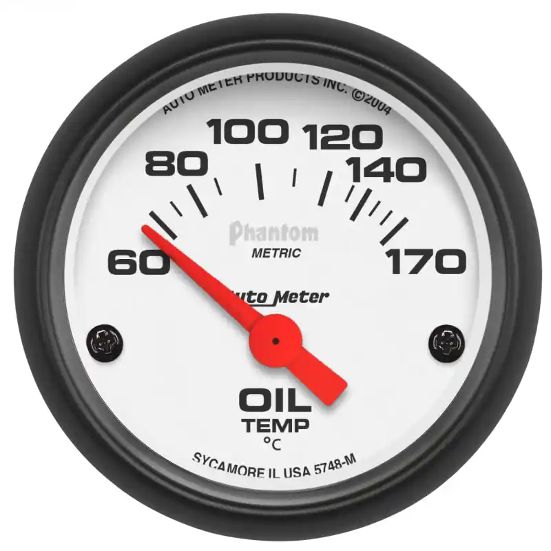 Autometer Phantom 2-1/16in 60-170 Deg F Electronic Oil Temperature Gauge (ATM5748-M)