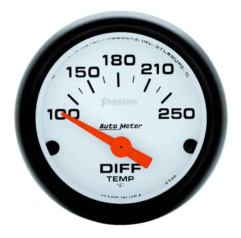 Autometer Phantom 52mm 2 Diff Temp. 100-250F Electronic Gauge Kit (ATM5749)