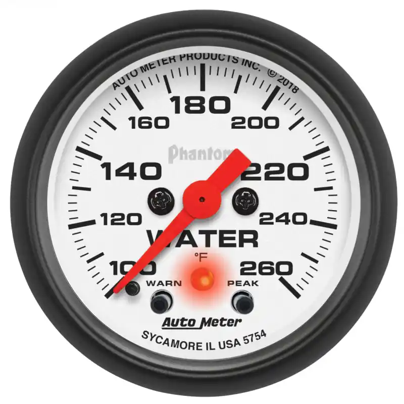 Autometer Chrono 2-1/16in 100-260 Degree Temperature Stepper Motor - Phantom (ATM5754)