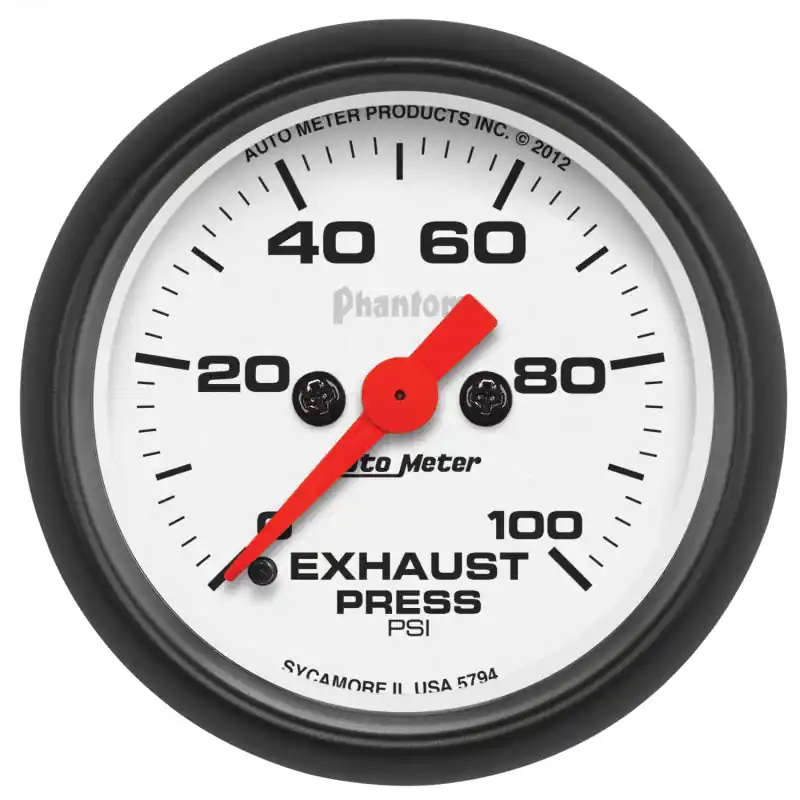 Autometer Phantom 2 1/16 100psi Digital Stepper Motor Exhaust Pressure Gauge (ATM5794)