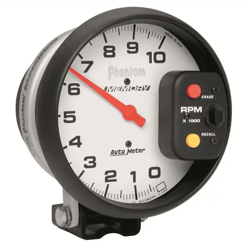 Autometer Phantom 5 inch 10,000RPM Tachometer w/ Memory (ATM5795)