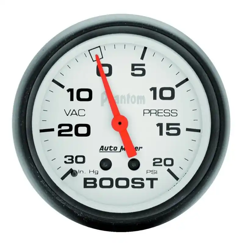 AutoMeter Gauge Vac/Boost 2-5/8in. 30Inhg-20PSI Mechanical Phantom (ATM5801)